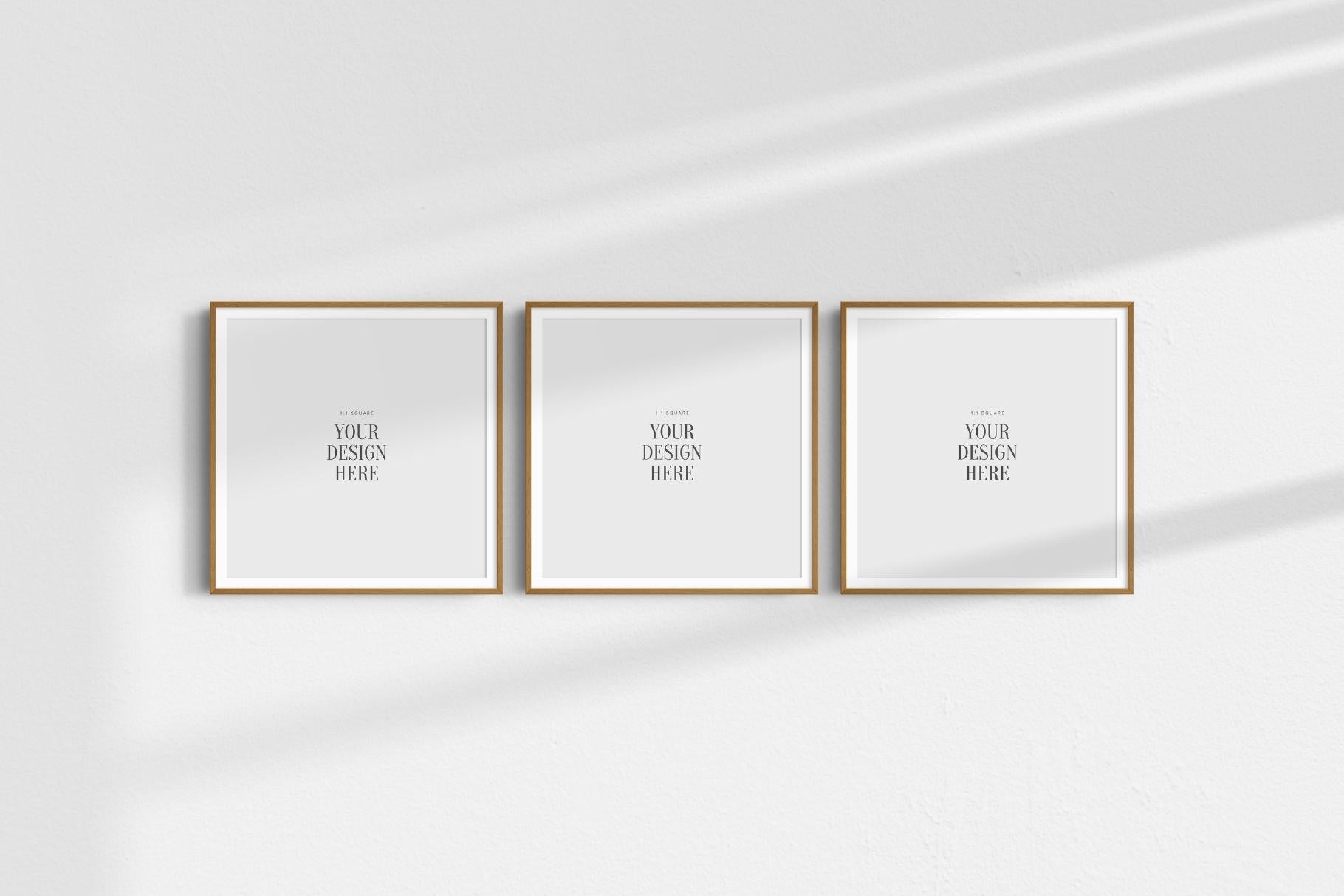 Frame Mockup BUNDLE 1:1 Square Frame Mockup Sets of 6, 4, 3, 2 + 1 Single Frames PSD Gallery Wall Mockups