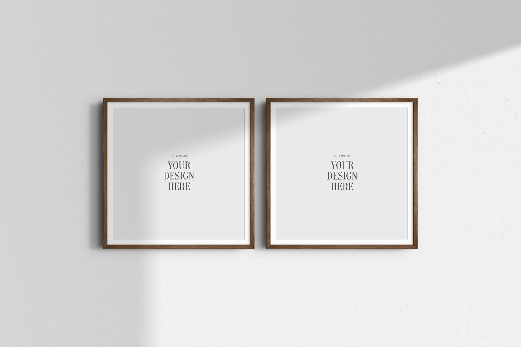 Frame Mockup BUNDLE 1:1 Square Frame Mockup Sets of 6, 4, 3, 2 + 1 Single Frames PSD Gallery Wall Mockups