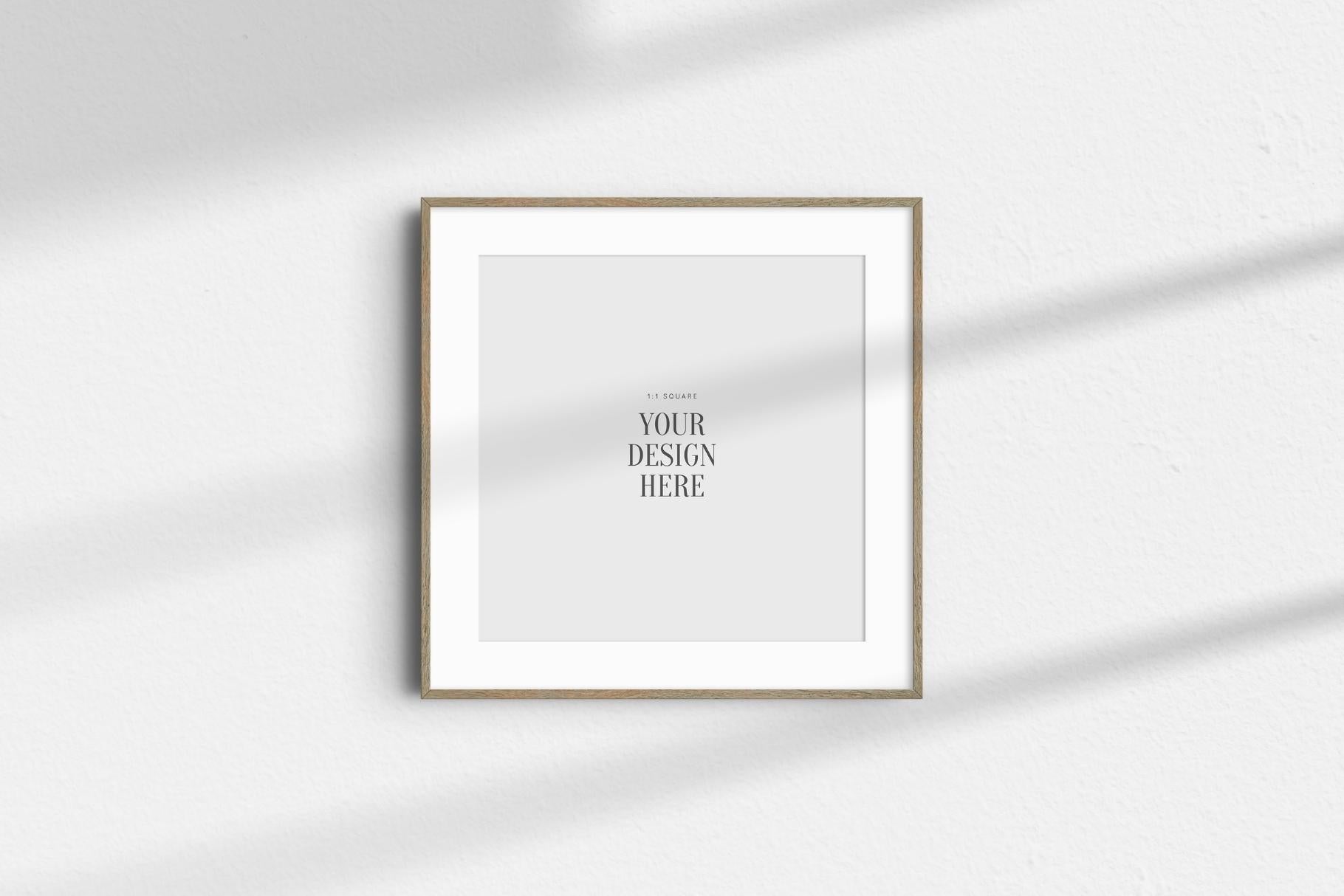 Frame Mockup BUNDLE 1:1 Square Frame Mockup Sets of 6, 4, 3, 2 + 1 Single Frames PSD Gallery Wall Mockups