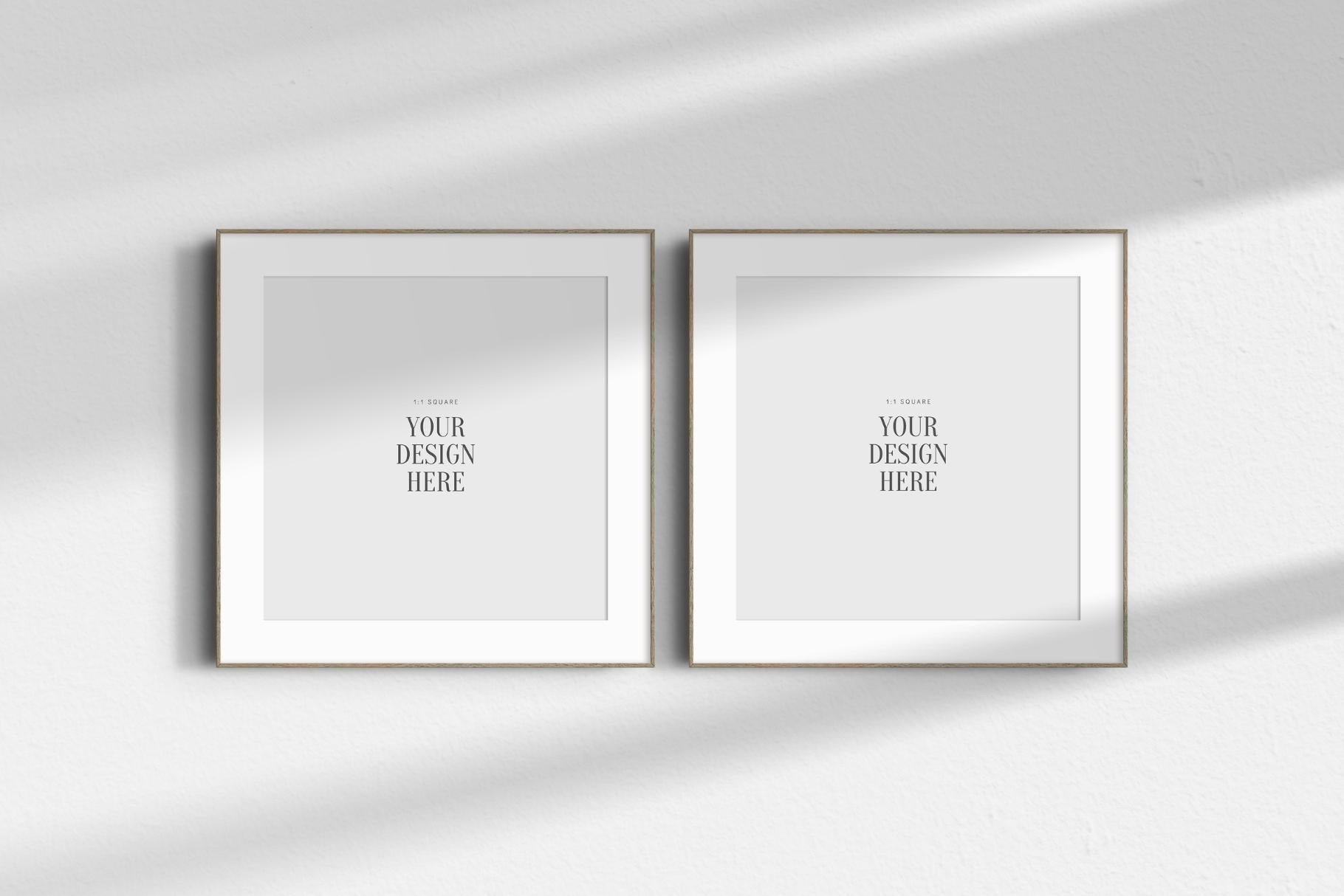 Frame Mockup BUNDLE 1:1 Square Frame Mockup Sets of 6, 4, 3, 2 + 1 Single Frames PSD Gallery Wall Mockups