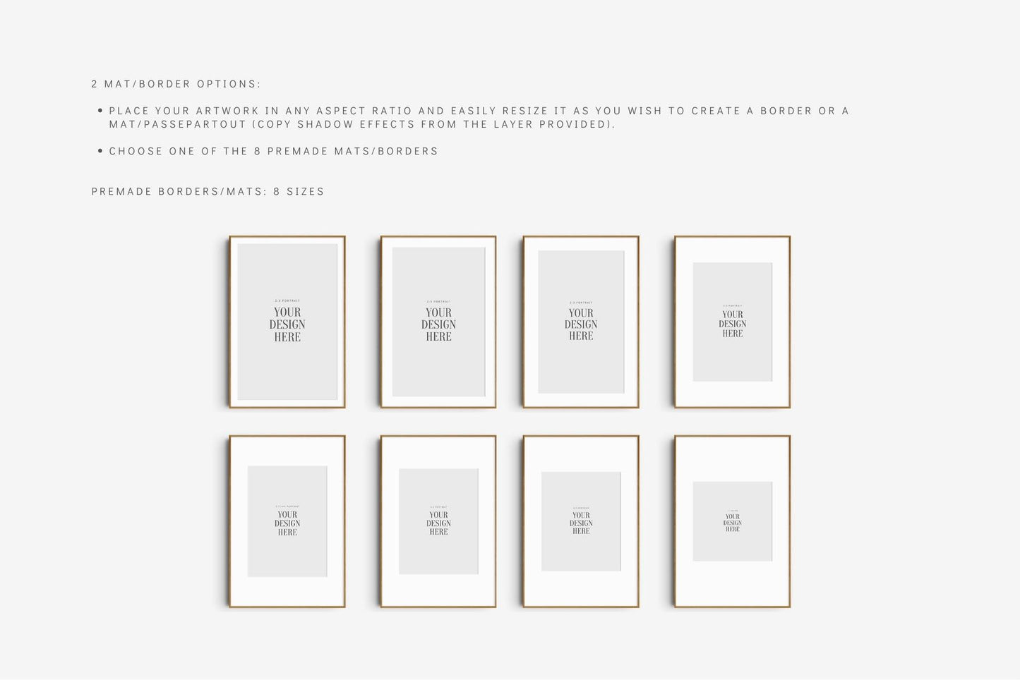 2:3 FRAME MOCKUP BUNDLE | Gallery Wall Mockups | Frame Mockup Sets of 6, 4, 3, 2 + 1 Single Frame | PSD