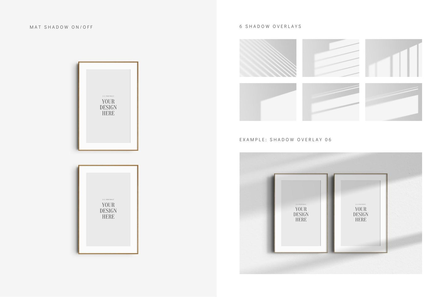 2:3 FRAME MOCKUP BUNDLE | Gallery Wall Mockups | Frame Mockup Sets of 6, 4, 3, 2 + 1 Single Frame | PSD