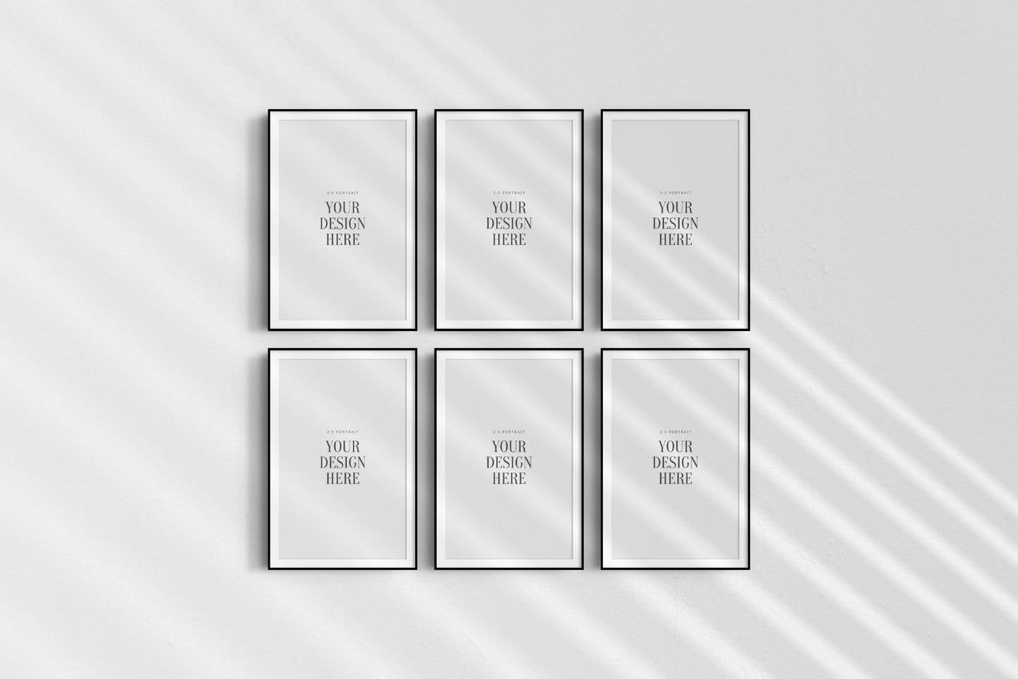 2:3 FRAME MOCKUP BUNDLE | Gallery Wall Mockups | Frame Mockup Sets of 6, 4, 3, 2 + 1 Single Frame | PSD