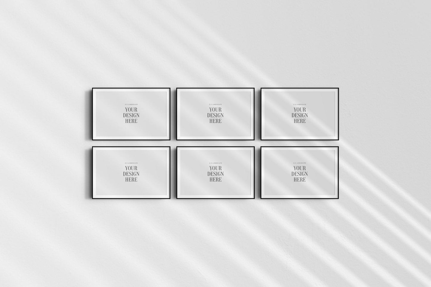 3:2 FRAME MOCKUP BUNDLE 2:3 Landscape | Gallery Wall Mockups | Frame Mockup Sets of 6, 4, 3, 2 + 1 Single Frame | PSD