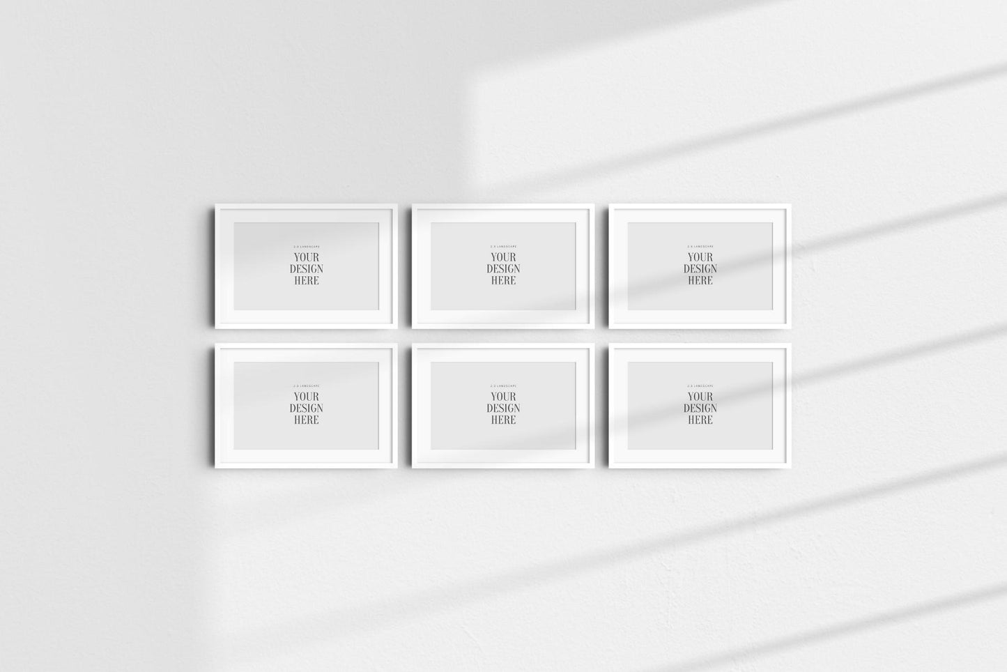 3:2 FRAME MOCKUP BUNDLE 2:3 Landscape | Gallery Wall Mockups | Frame Mockup Sets of 6, 4, 3, 2 + 1 Single Frame | PSD