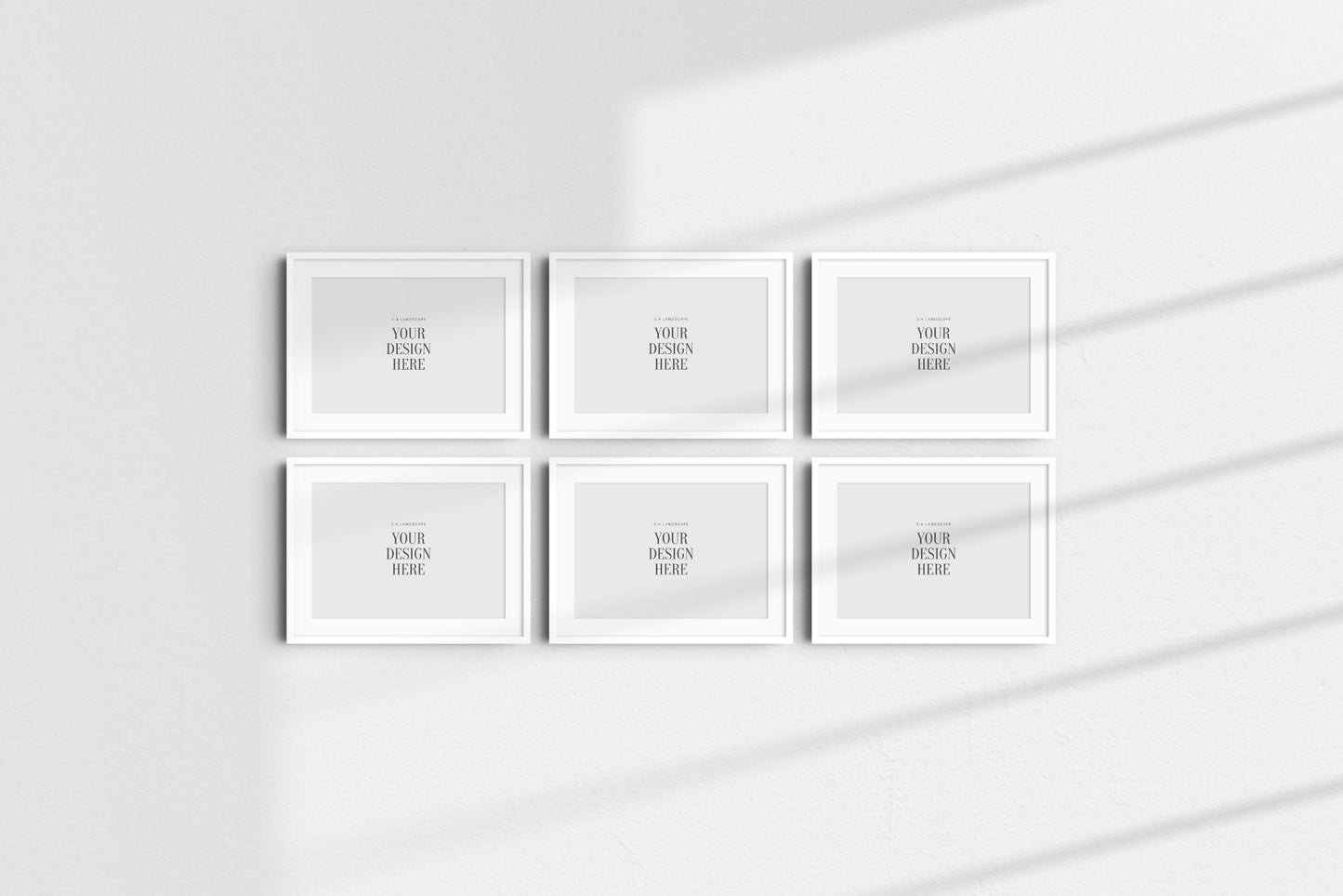 4:3 FRAME MOCKUP BUNDLE 3:4 Landscape | Gallery Wall Mockups | Frame Mockup Sets of 6, 4, 3, 2 + 1 Single Frame | PSD
