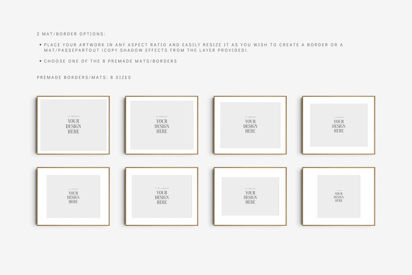 5:4 FRAME MOCKUP BUNDLE 4:5 Landscape | Gallery Wall Mockups | Frame Mockup Sets of 6, 4, 3, 2 + 1 Single Frame | PSD