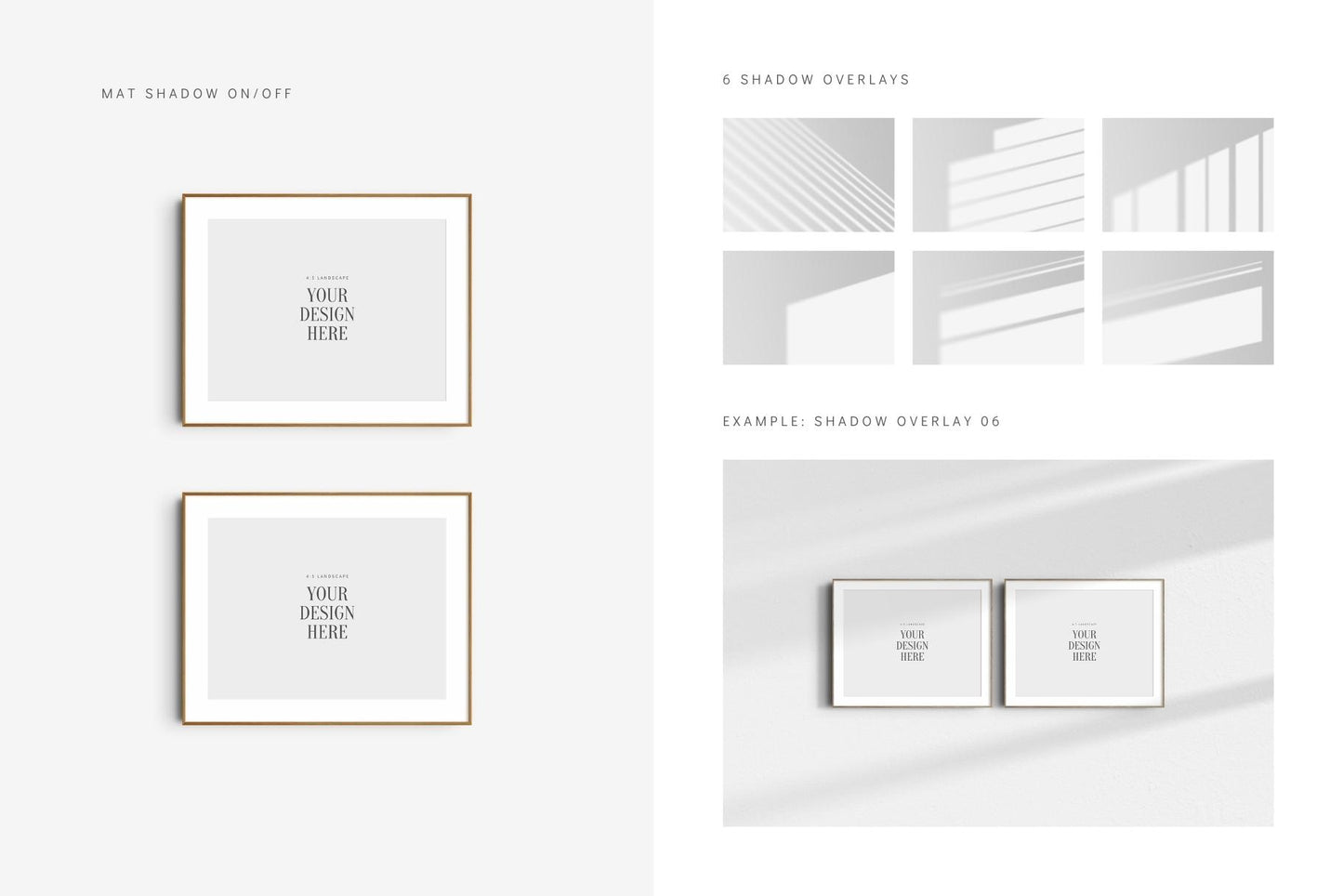 5:4 FRAME MOCKUP BUNDLE 4:5 Landscape | Gallery Wall Mockups | Frame Mockup Sets of 6, 4, 3, 2 + 1 Single Frame | PSD