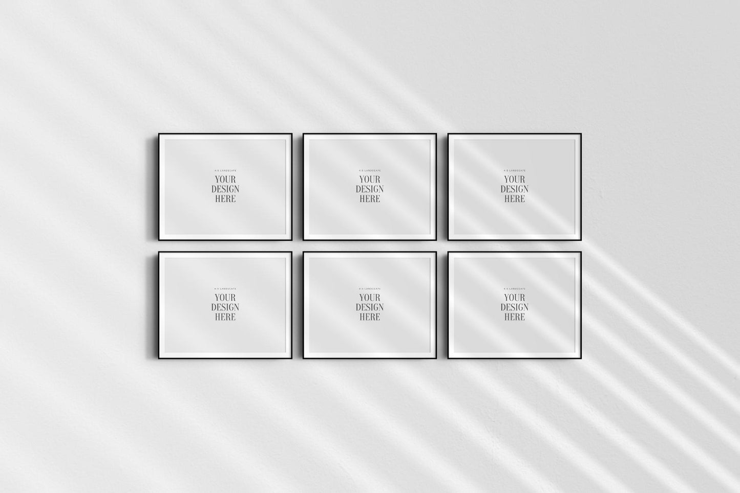 5:4 FRAME MOCKUP BUNDLE 4:5 Landscape | Gallery Wall Mockups | Frame Mockup Sets of 6, 4, 3, 2 + 1 Single Frame | PSD