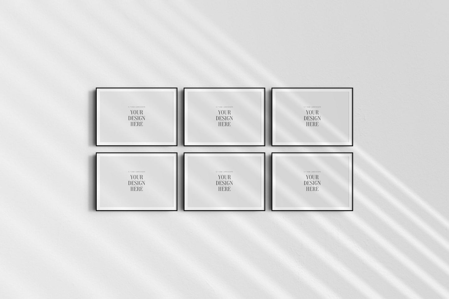 7:5 FRAME MOCKUP BUNDLE A4 5:7 Landscape | Gallery Wall Mockups | Frame Mockup Sets of 6, 4, 3, 2 + 1 Single Frame | PSD