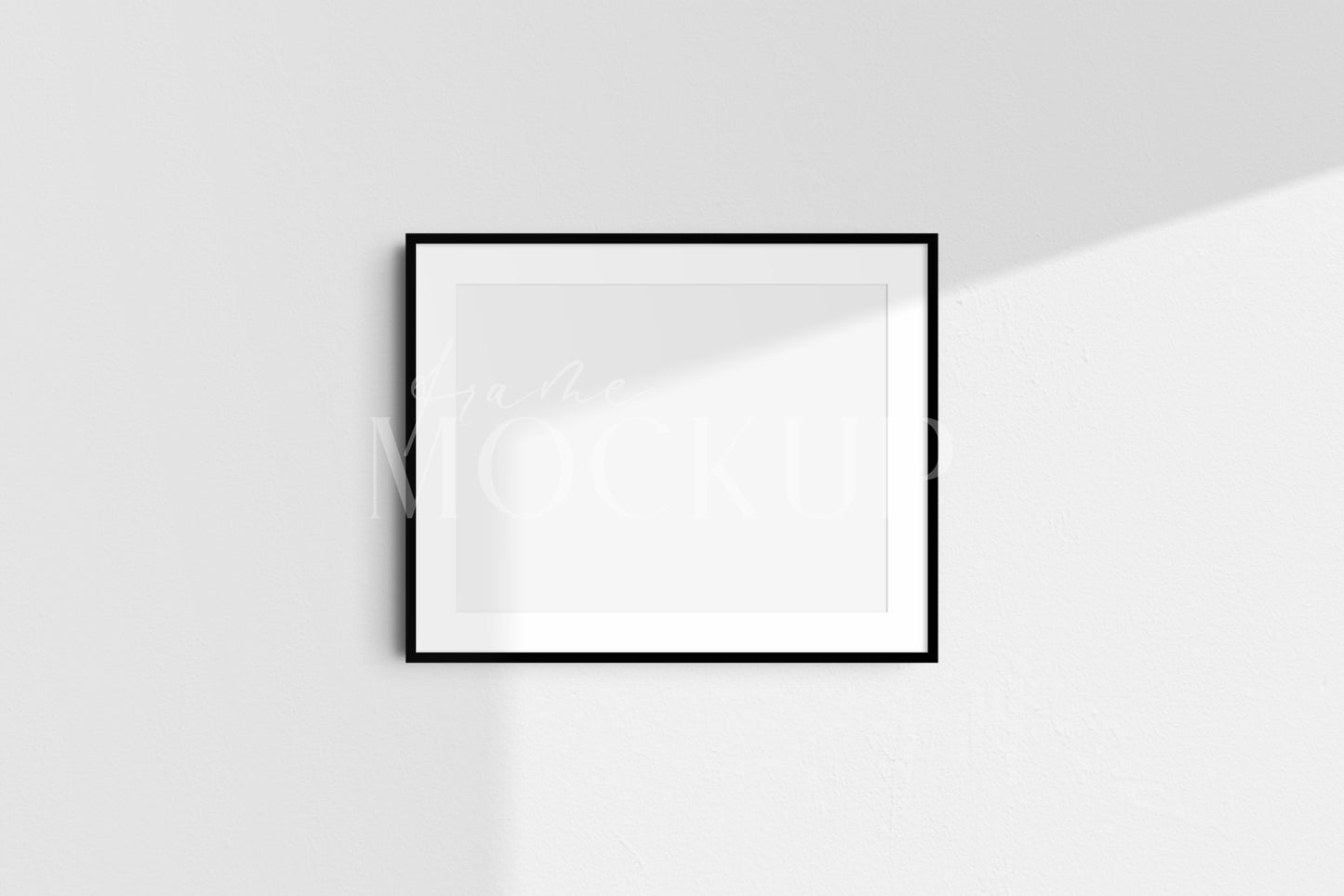 Black Frame Poster Mockup 5:4 4:5 Landscape Horizontal PSD Wall Art Mockup Kit