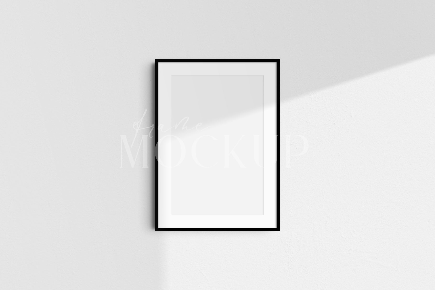 Black Frame Poster Mockup 5:7 A4 A3 A2 Portrait Vertical PSD Wall Art Mockup Kit