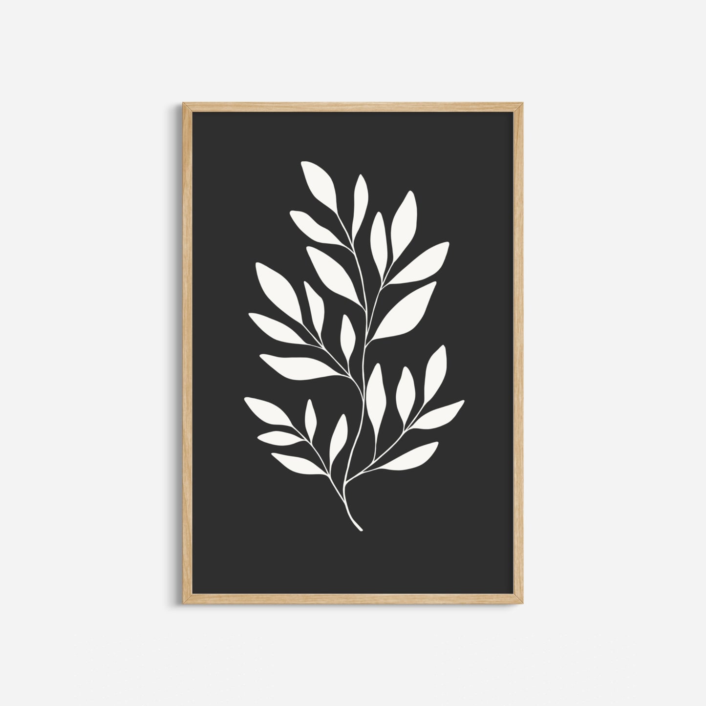 BOTANICAL WALL ART. NEUTRAL LEAF ART SET OF 3 PRINTS. Printable Wall Art Illustration.