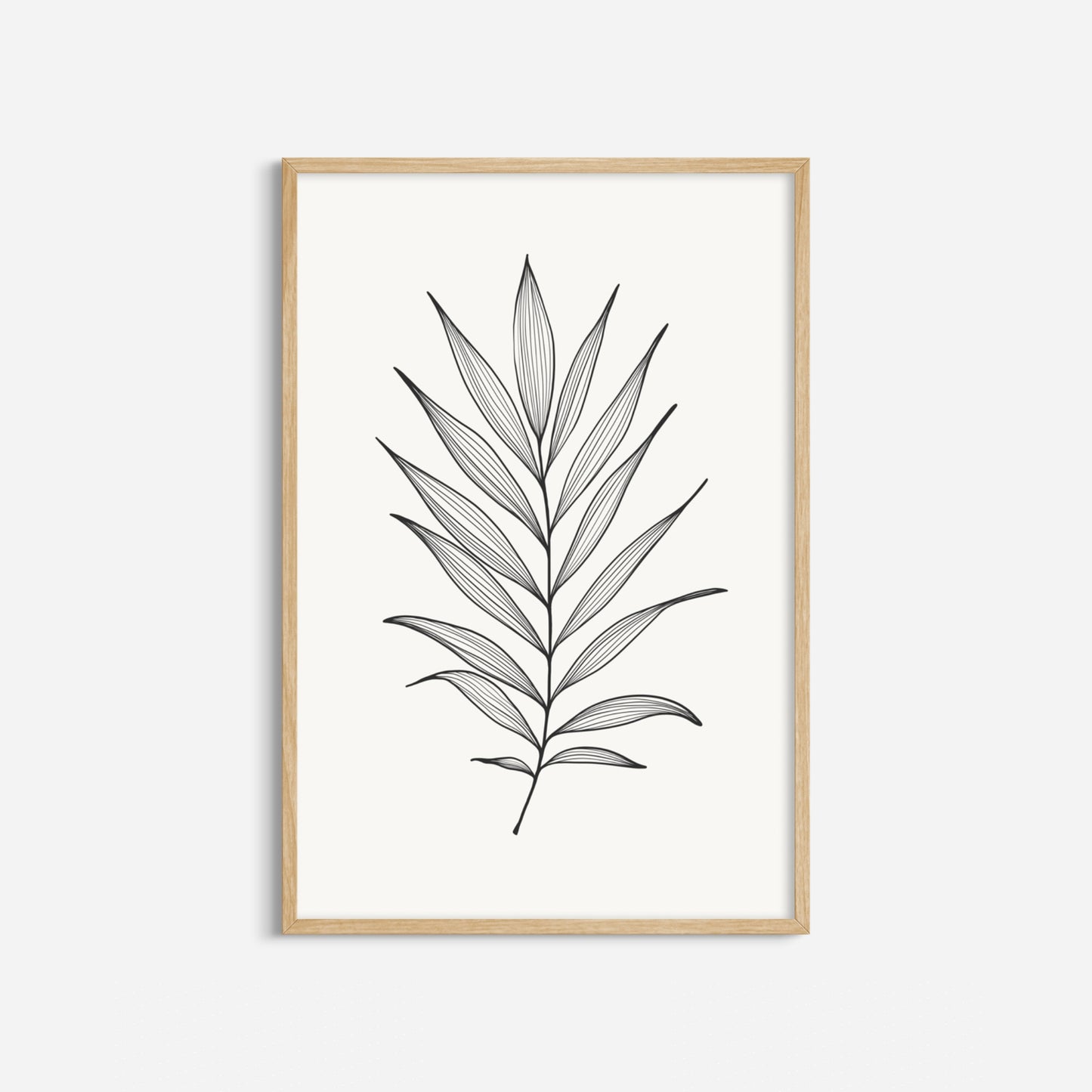 BOTANICAL WALL ART. NEUTRAL LEAF ART SET OF 3 PRINTS. Printable Wall Art Illustration.