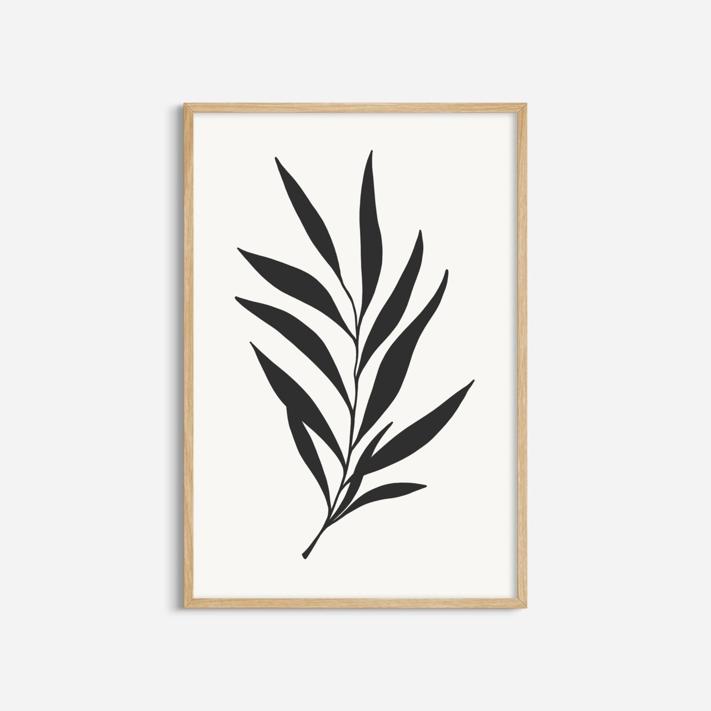 BOTANICAL WALL ART. NEUTRAL LEAF ART SET OF 3 PRINTS. Printable Wall Art Illustration.
