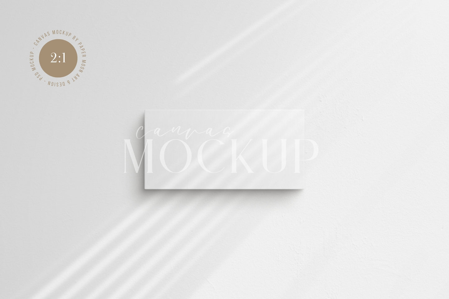 Canvas Mockup 2:1, 1:2 Landscape | Unframed Art Canvas Mockup | Horizontal Canvas Mockup Template PSD | Front View