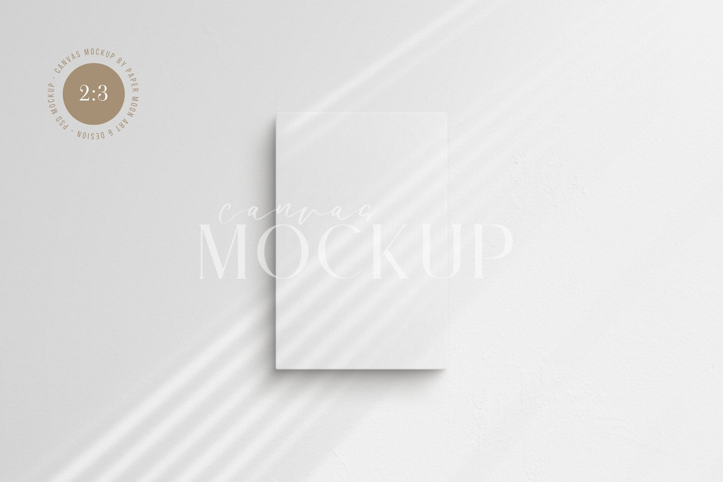Canvas Mockup 2:3 Portrait | Unframed Art Canvas Mockup | Vertical Canvas Mockup Template PSD | Front View