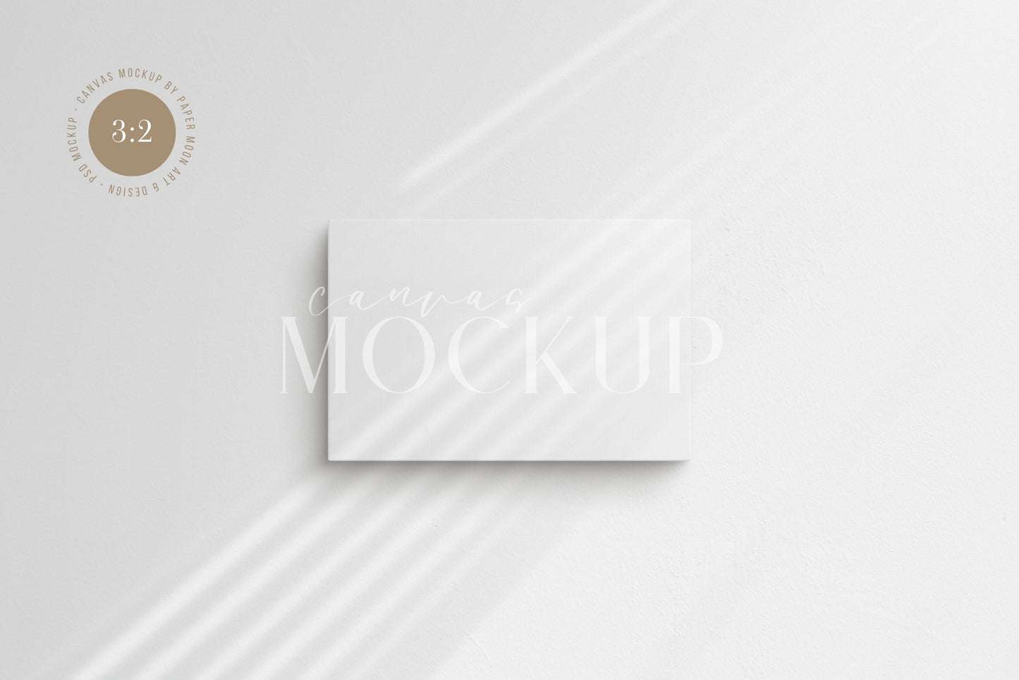 Canvas Mockup 3:2, 2:3 Landscape | Unframed Art Canvas Mockup | Horizontal Canvas Mockup Template PSD | Front View
