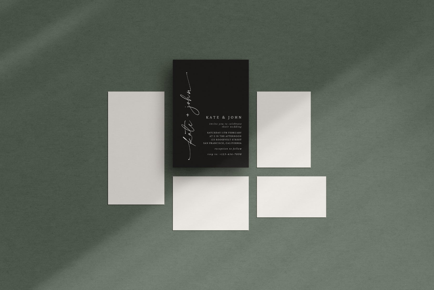 Elegant Wedding Card Mockup | Paper Mockup Set | PSD