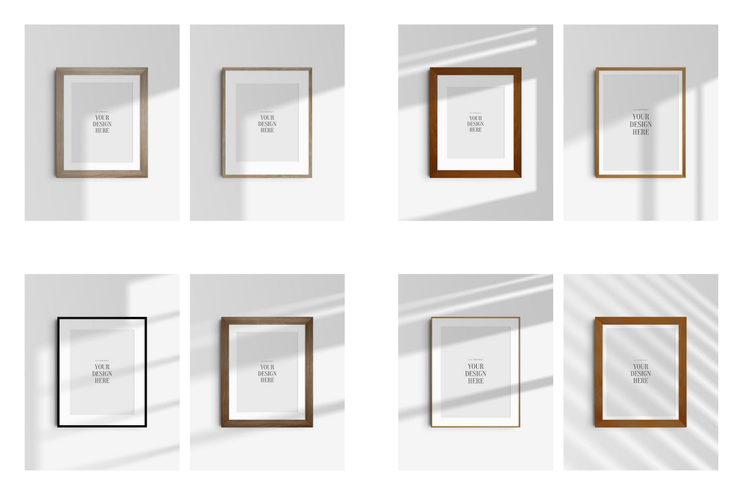 Frame Mockup Bundle 4:5 | 5:4 | Vertical and Horizontal Frame Mockups | Single Frames and Sets of 2, 3, 4, 6 | PSD