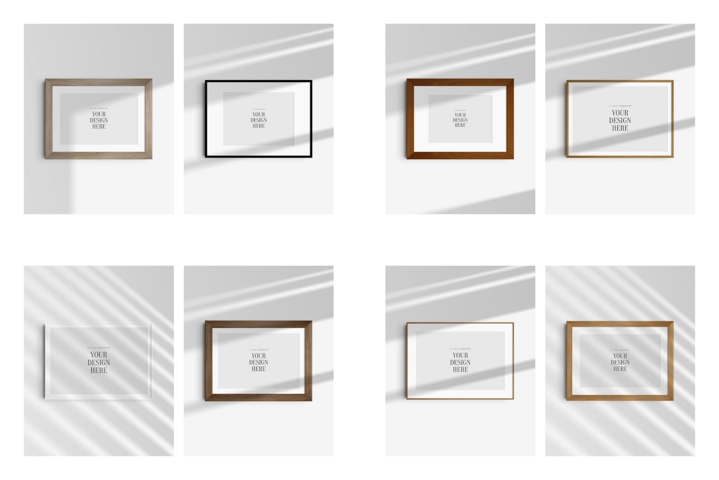 Frame Mockup Bundle 5:7 A4 | 7:5 | Vertical and Horizontal Frame Mockups | Single Frames and Sets of 2, 3, 4, 6 | PSD