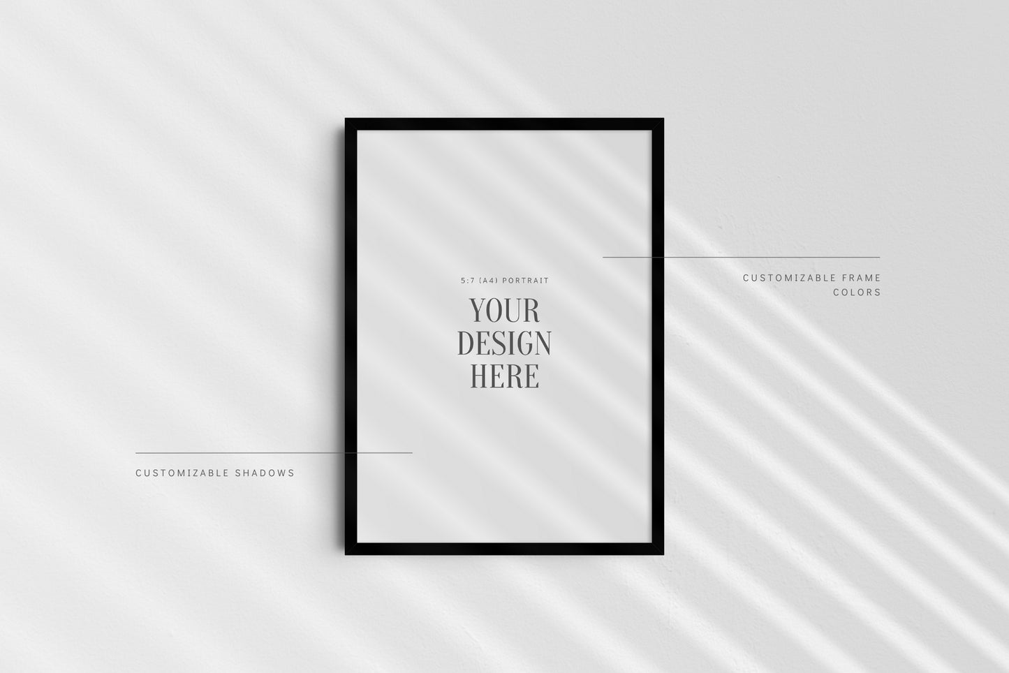 3:4 4:3 Frame Mockup Set | Vertical, Horizontal, Square | PSD