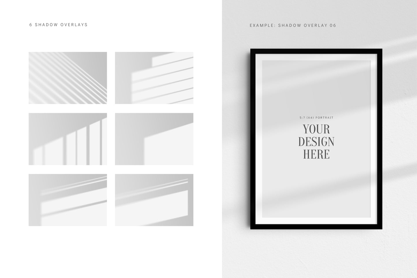 2:3 3:2 Frame Mockup Set | Vertical, Horizontal, Square | PSD