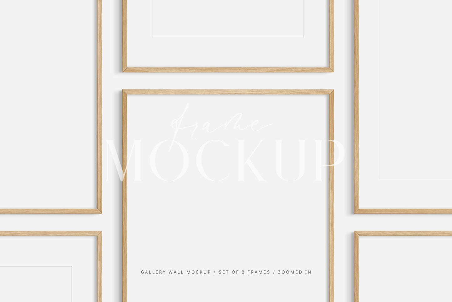 Gallery Wall Mockup | Frame Mockup Set of 8 Frames | Wall Art Mockup | PSD Template