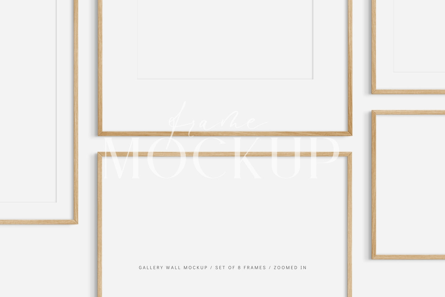 Gallery Wall Mockup | Frame Mockup Set of 8 Frames | Wall Art Mockup | PSD Template