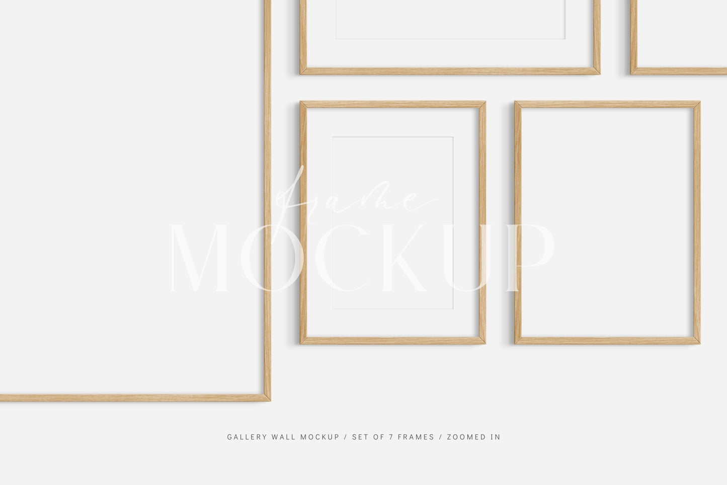 Gallery Wall Mockup | Frame Mockup Set of 7 Frames | Wall Art Mockup | PSD Template