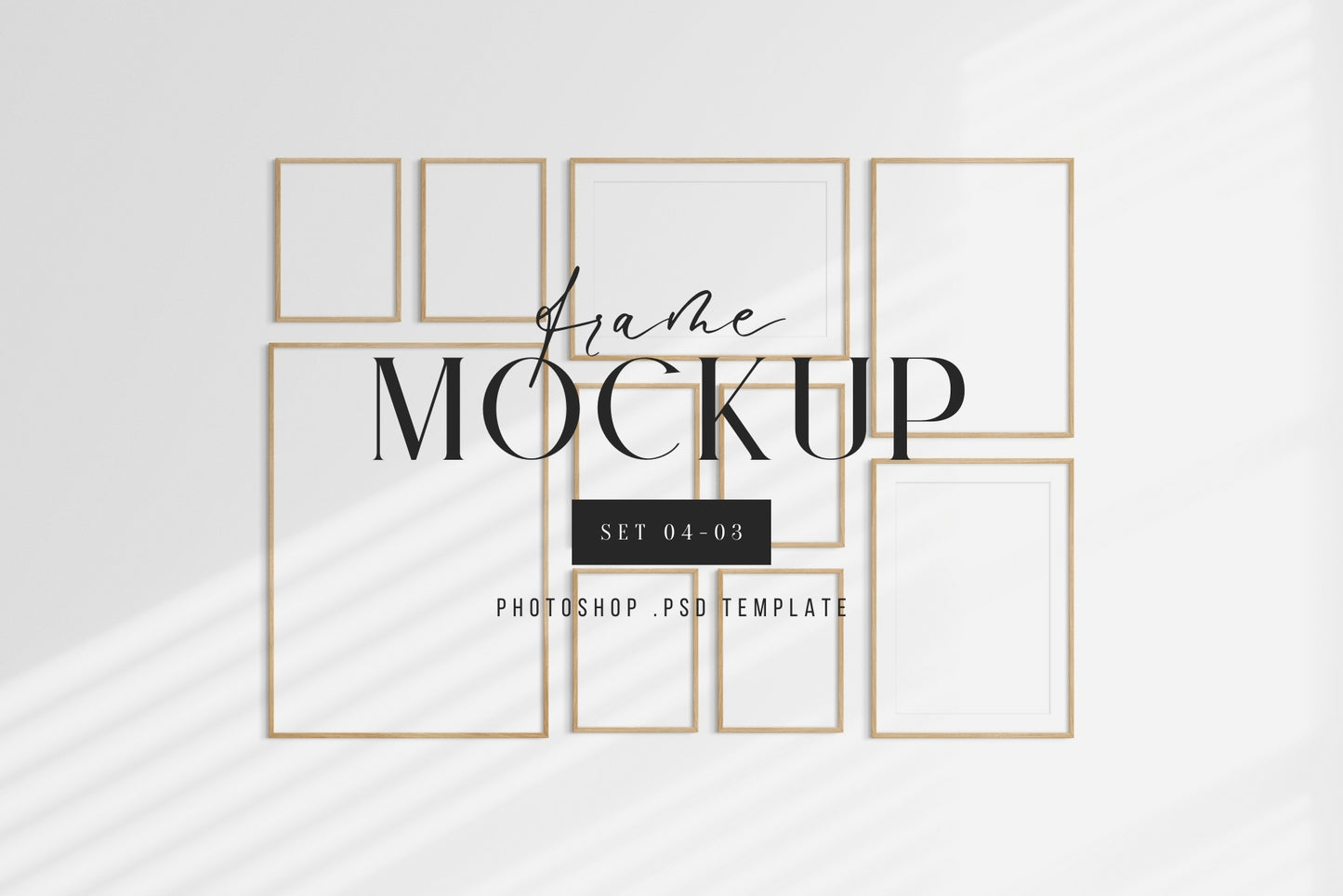 Gallery Wall Mockup | Frame Mockup Set of 10 Frames | Wall Art Mockup | PSD Template