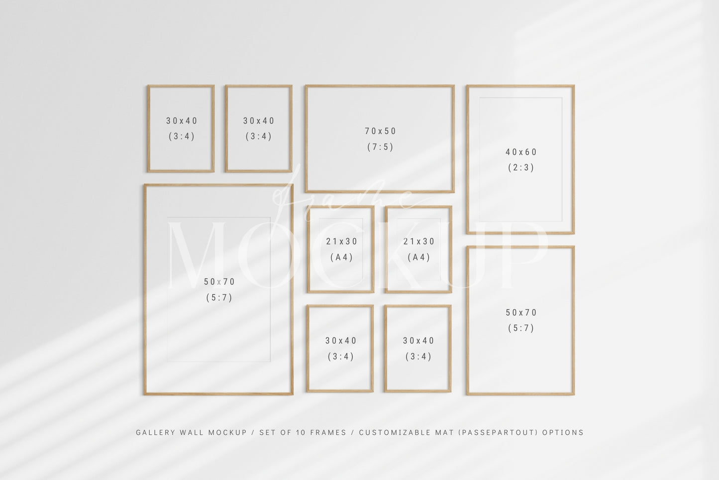 Gallery Wall Mockup | Frame Mockup Set of 10 Frames | Wall Art Mockup | PSD Template