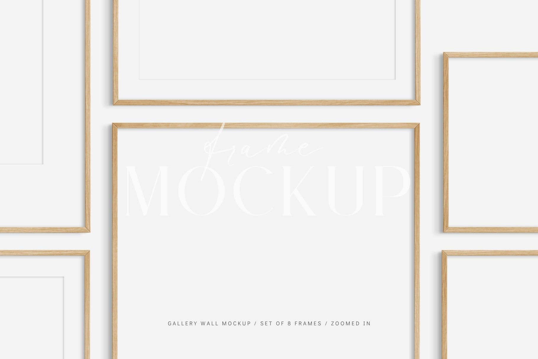 Gallery Wall Mockup | Frame Mockup Set of 8 Frames | Wall Art Mockup | PSD Template