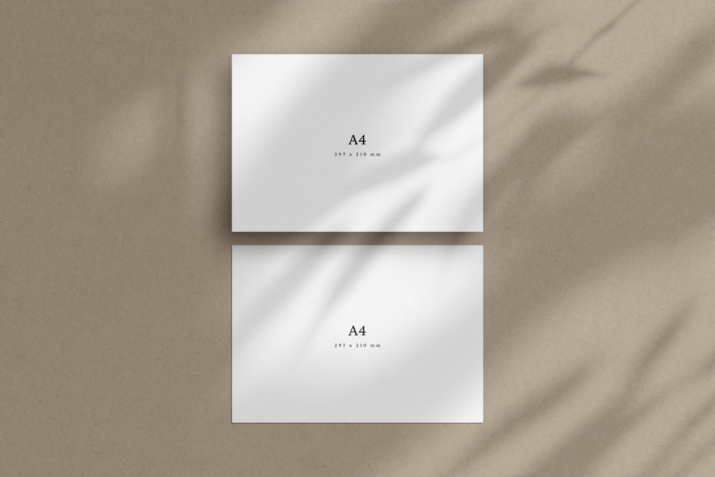Horizontal A4 Flyer Mockup | A4 Landscape | A4 Paper Mockup Set | PSD