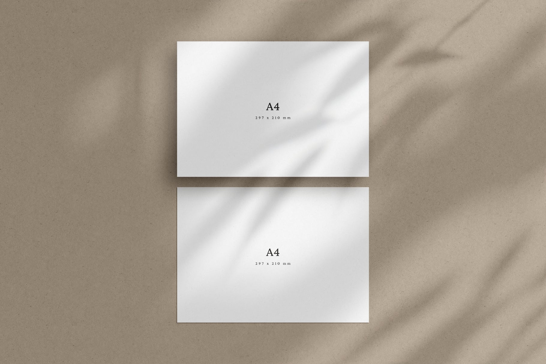 Horizontal A4 Flyer Mockup | A4 Landscape | A4 Paper Mockup Set | PSD
