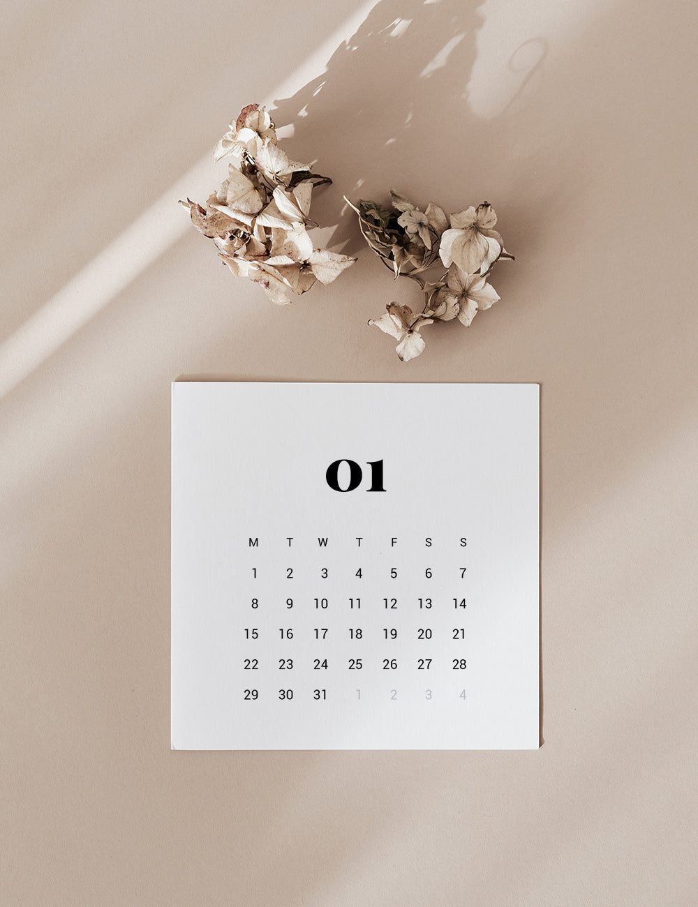 2024 Calendar | 3x3 | 2x2 | Printable Journaling & Planner Cards | Printable Mini Calendar 2024 | Bujo Calendar 2024 | Minimal Aesthetic | Clean Design | Monday Start + Sunday Start | PDF + JPEG | 01