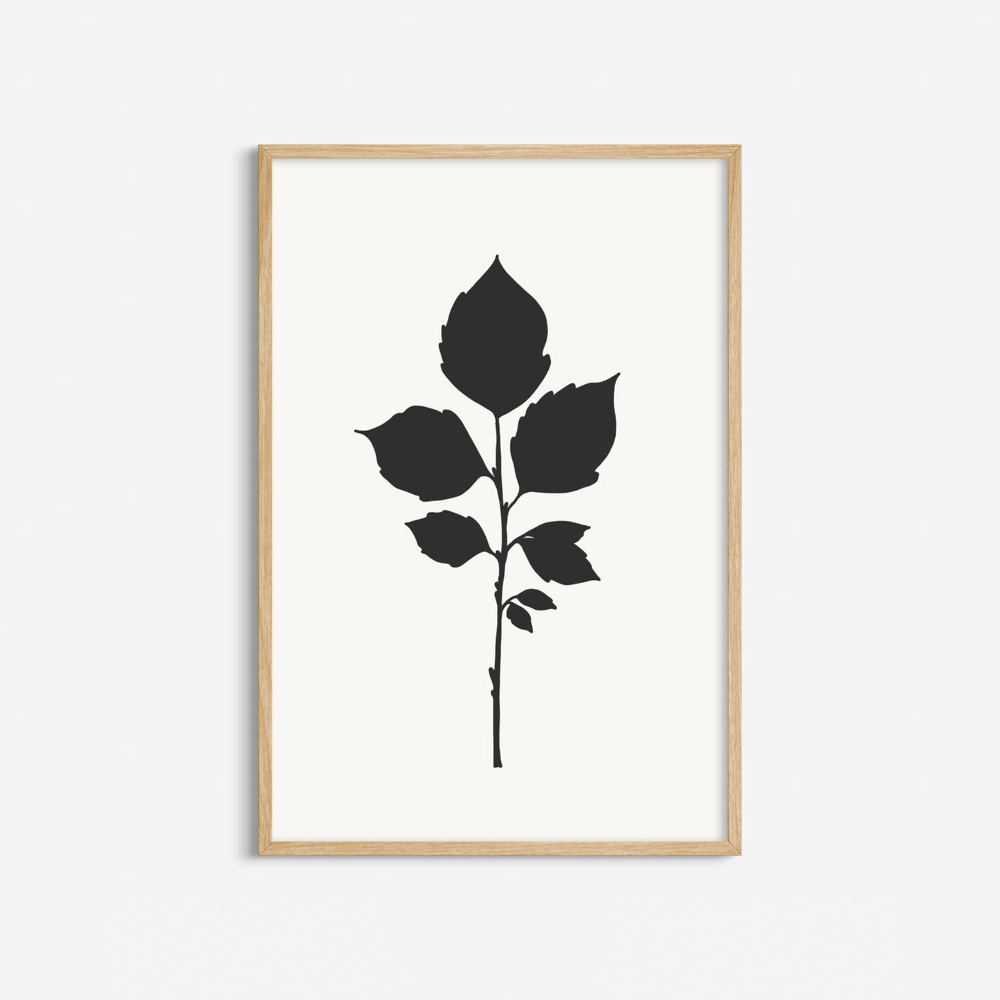 BOTANICAL WALL ART. NEUTRAL LEAF ART SET OF 2 PRINTS. Printable Wall Art Illustration.