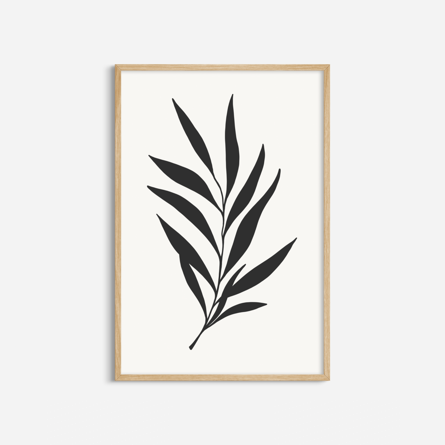 BOTANICAL WALL ART. NEUTRAL LEAF ART SET OF 2 PRINTS. Printable Wall Art Illustration.