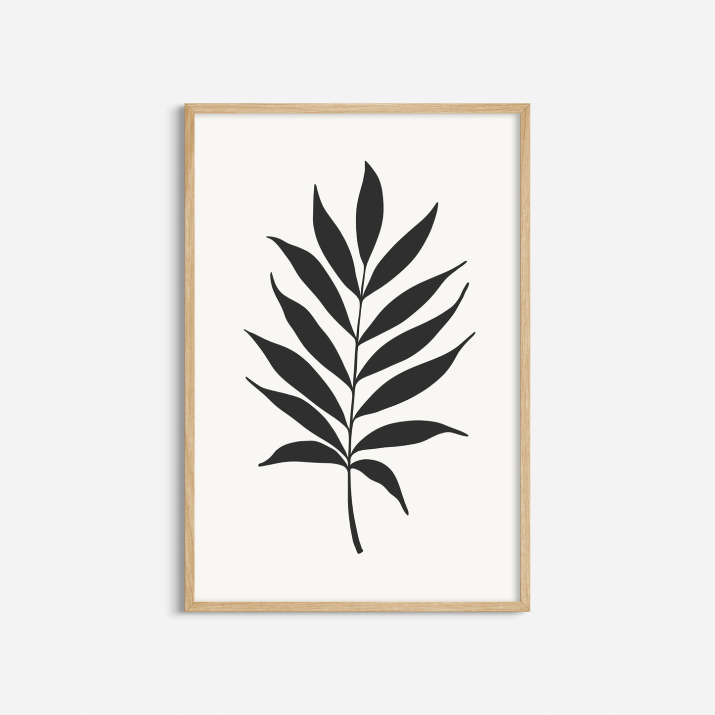 BOTANICAL WALL ART. NEUTRAL TROPICAL LEAF ART SET OF 2 PRINTS. Printable Wall Art Illustration.