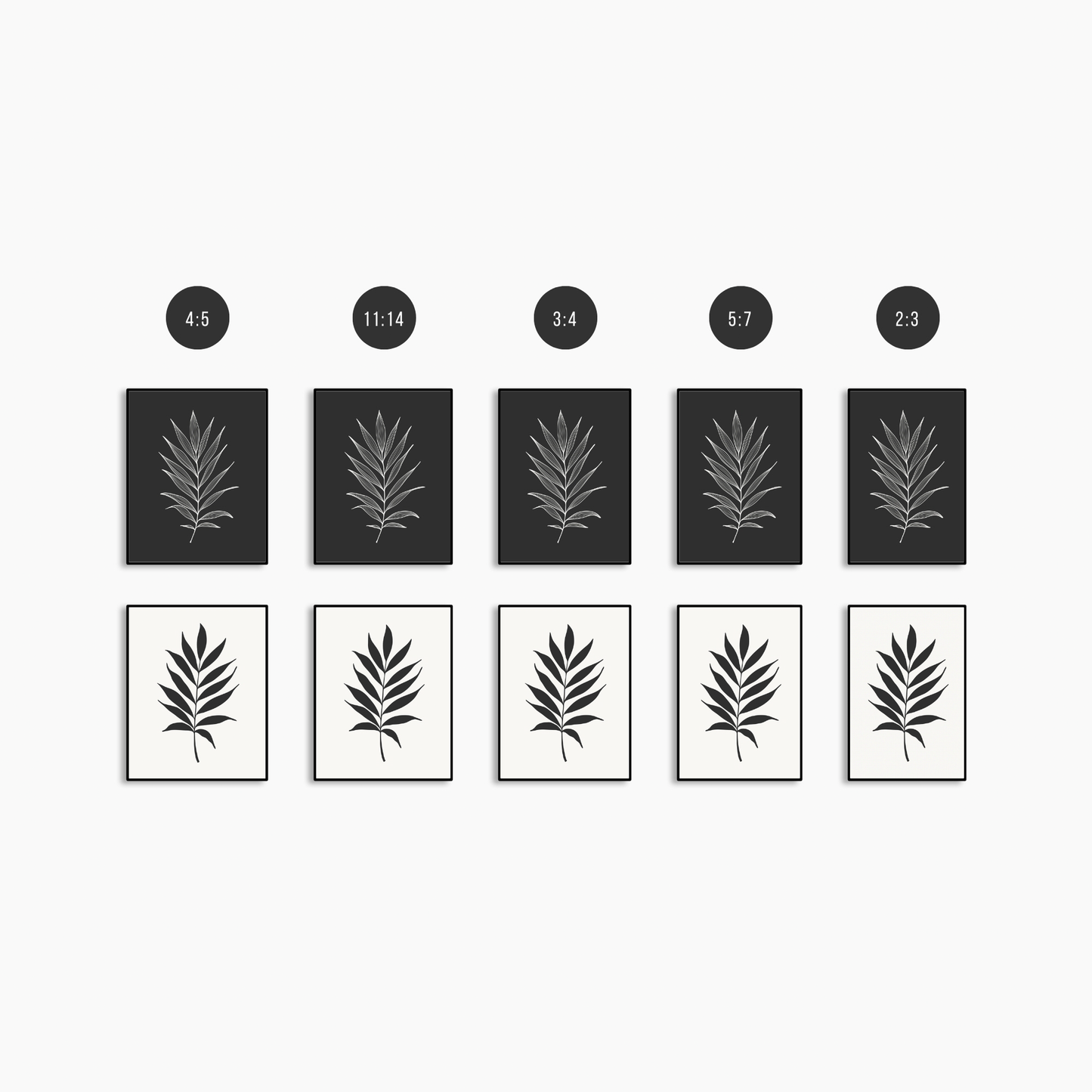 BOTANICAL WALL ART. NEUTRAL TROPICAL LEAF ART SET OF 2 PRINTS. Printable Wall Art Illustration.