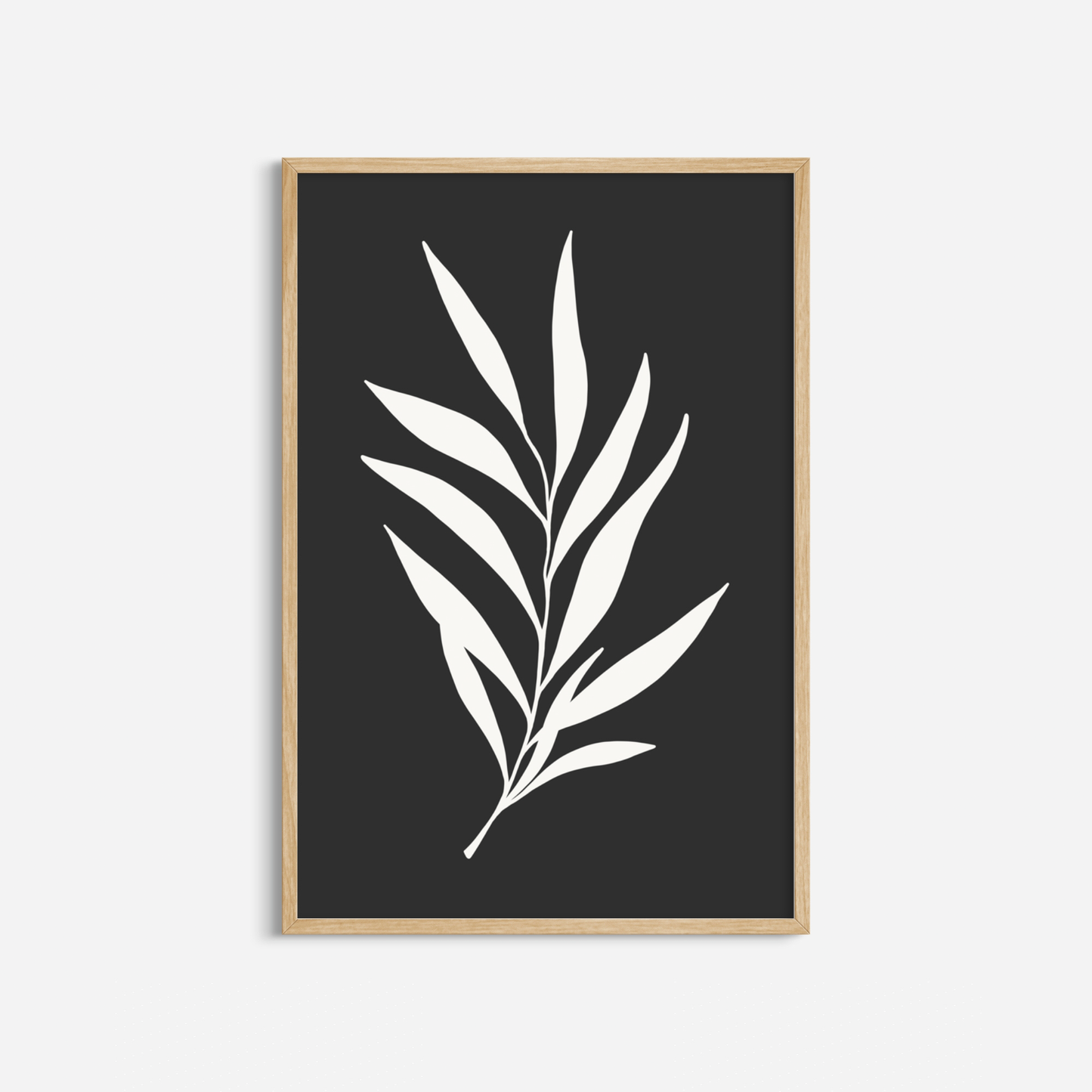 BOTANICAL WALL ART. NEUTRAL TROPICAL LEAF ART SET OF 2 PRINTS. Printable Wall Art Illustration.