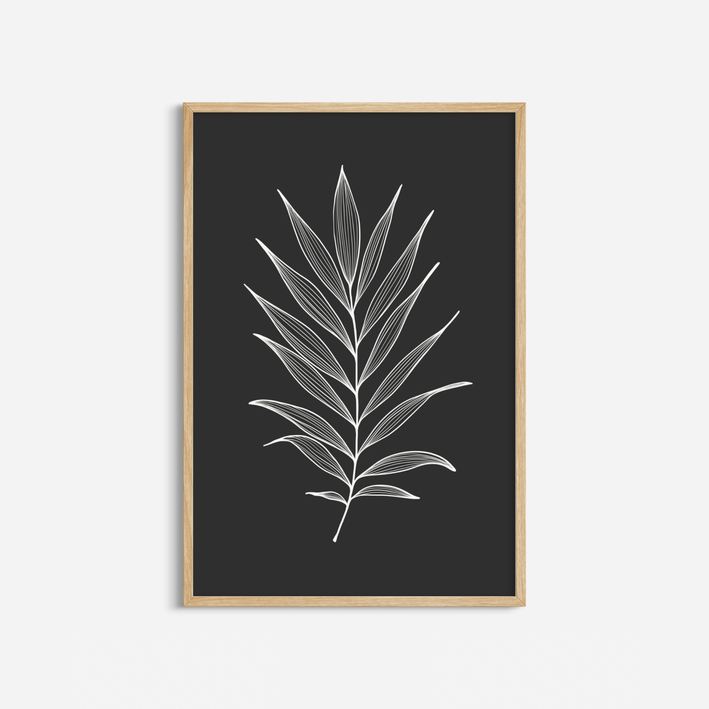 BOTANICAL WALL ART. NEUTRAL TROPICAL LEAF ART SET OF 2 PRINTS. Printable Wall Art Illustration.