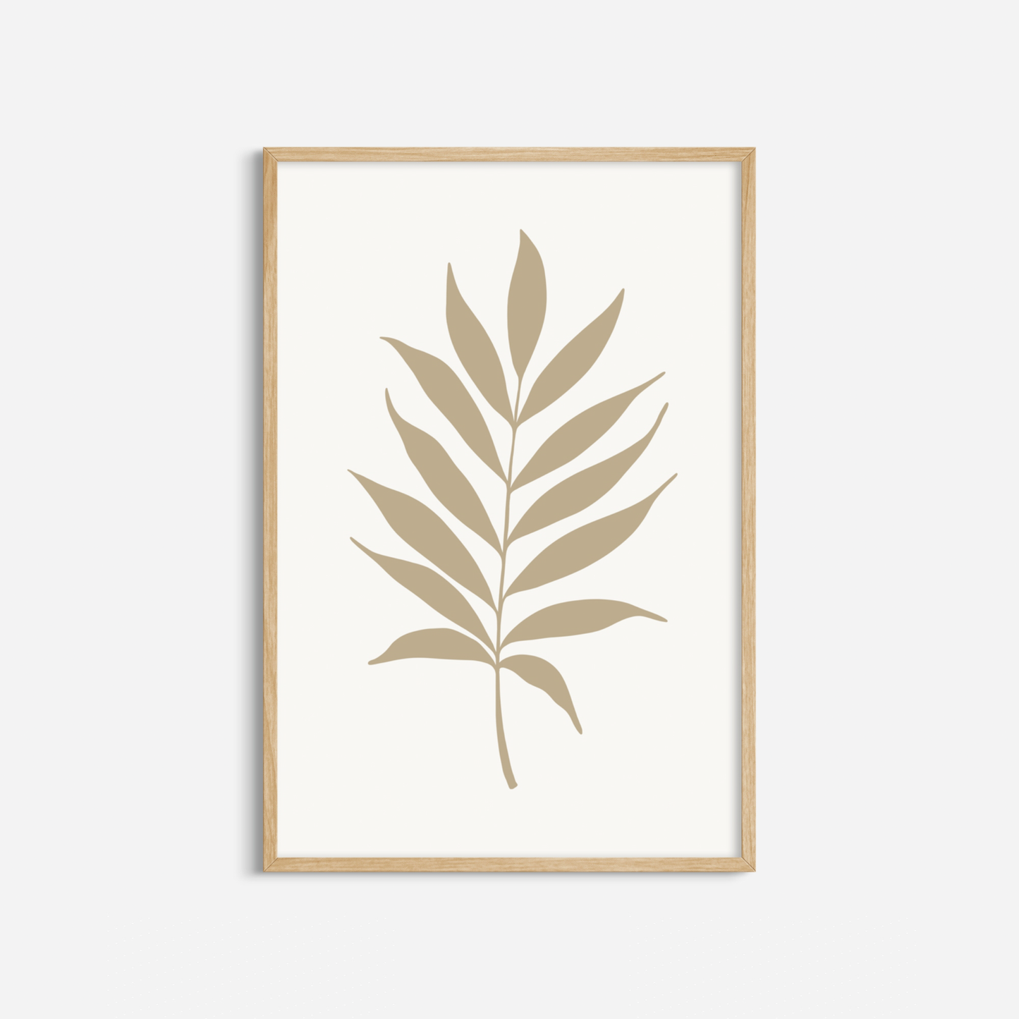 BOTANICAL WALL ART. NEUTRAL TROPICAL LEAF ART SET OF 2 PRINTS. Printable Wall Art Illustration.