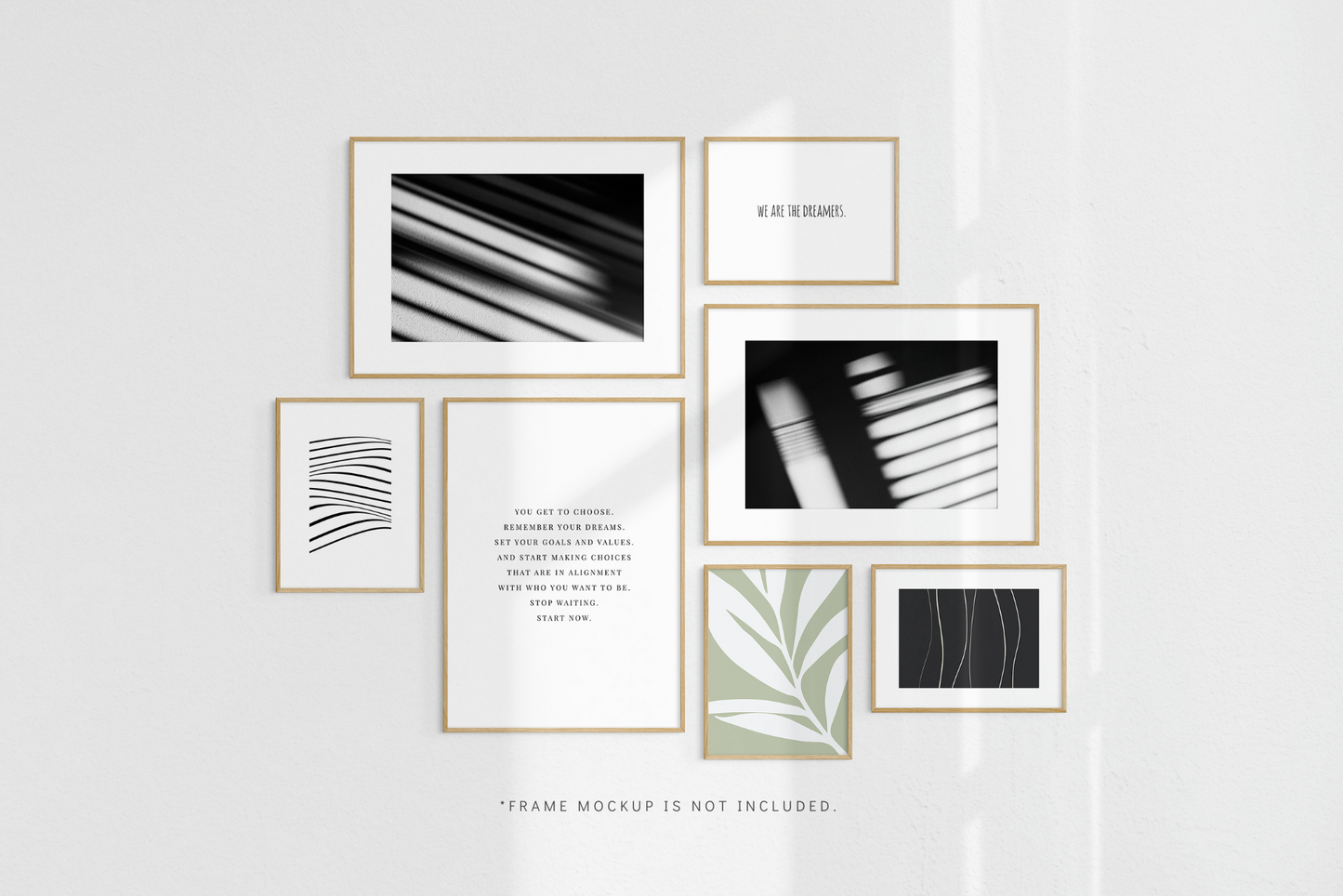 50 Shadow Overlays 04 Windows, Blinds, Botanical, Plants, Leaves, Branches - Frame Mockup Preview Example