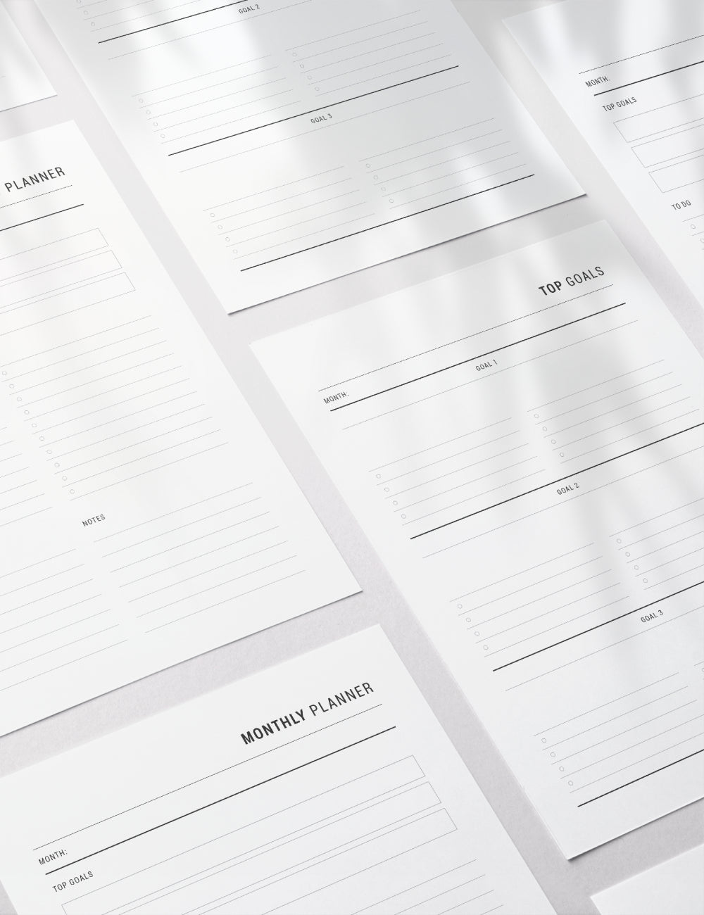 Printable Monthly Planner | Undated | Printable Planner Essentials | A4 | A5 | US Letter | Printable Planner Pages | Minimal Aesthetic | Clean Design | PDF + JPEG | PAPER MOON Art & Design