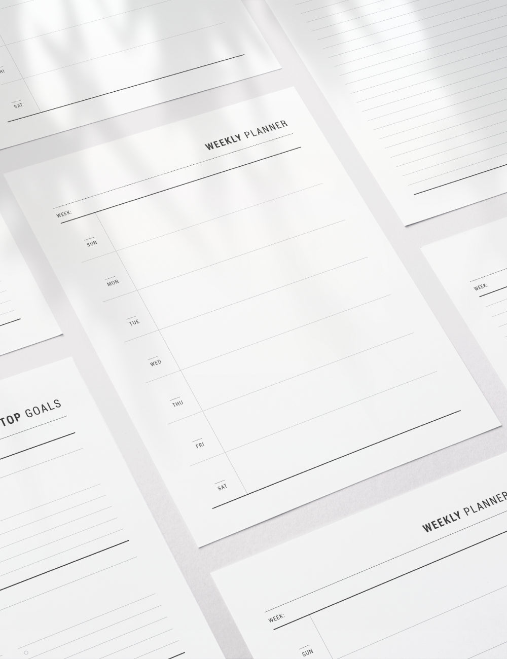 Printable Weekly Planner | Undated | Printable Planner Essentials | A4 | A5 | US Letter | Printable Planner Pages | Minimal Aesthetic | Clean Design | PDF + JPEG | PAPER MOON Art & Design