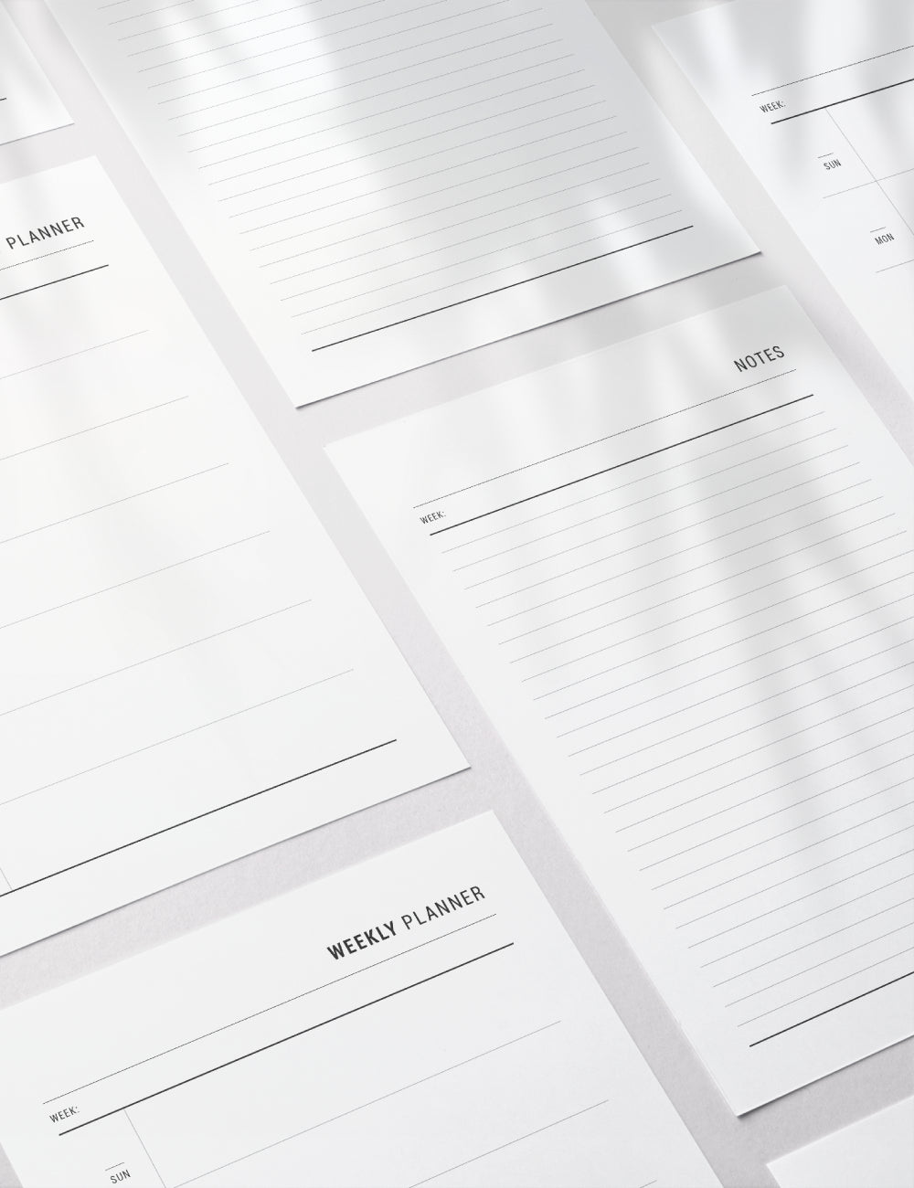 Printable Weekly Planner | Undated | Printable Planner Essentials | A4 | A5 | US Letter | Printable Planner Pages | Minimal Aesthetic | Clean Design | PDF + JPEG | PAPER MOON Art & Design