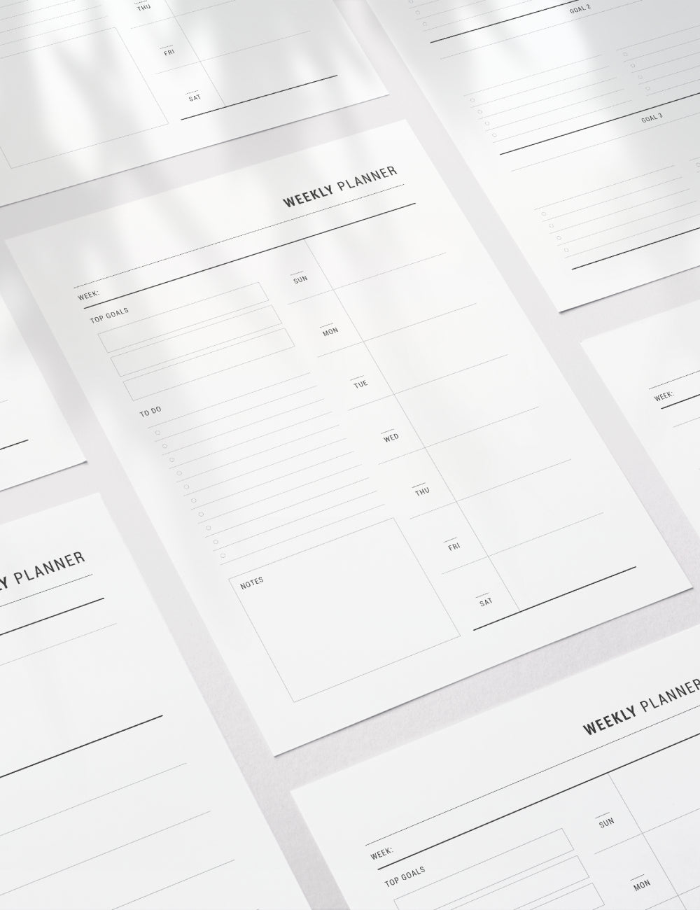 Printable Weekly Planner | Undated | Printable Planner Essentials | A4 | A5 | US Letter | Printable Planner Pages | Minimal Aesthetic | Clean Design | PDF + JPEG | PAPER MOON Art & Design