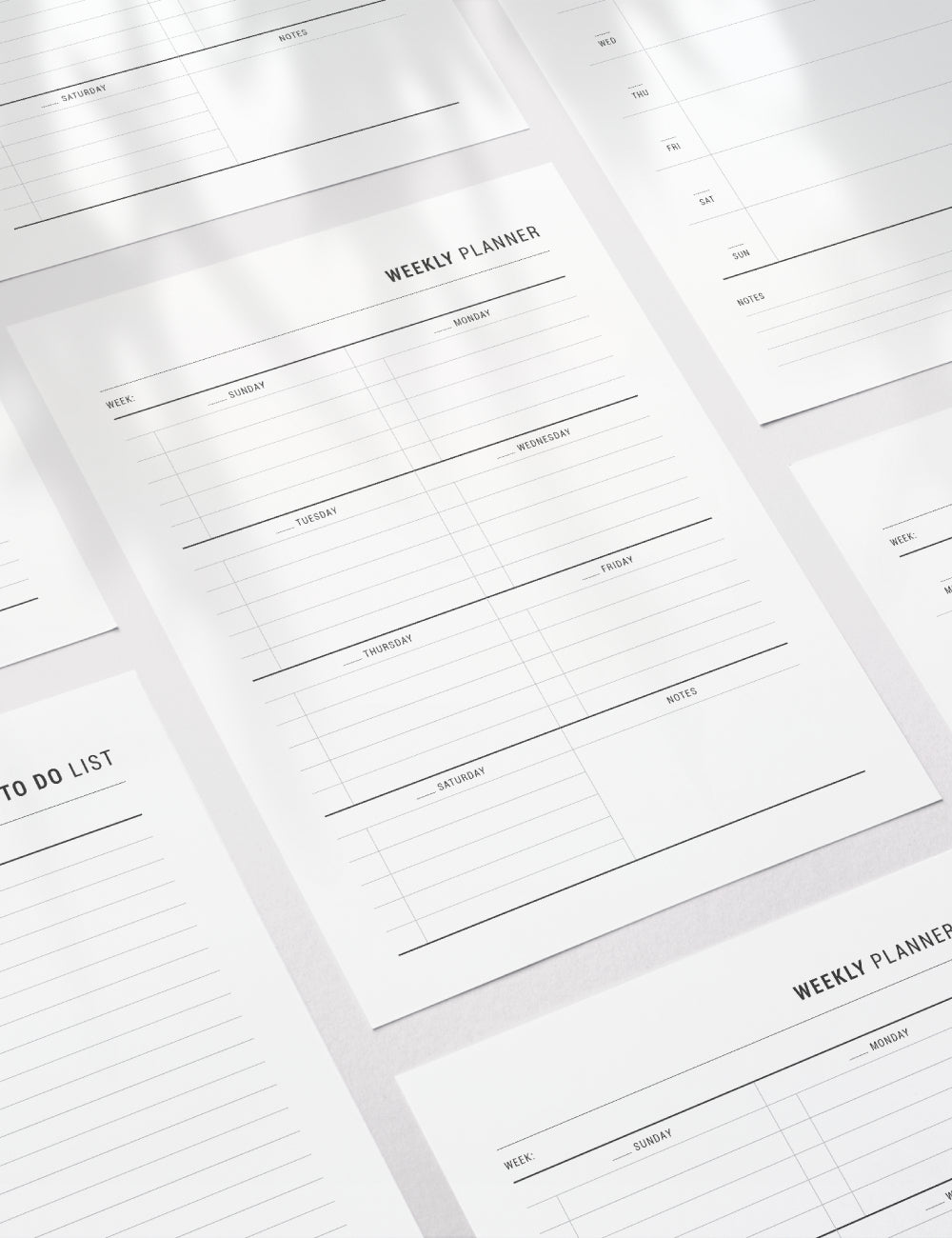 Printable Weekly Planner | Undated | Printable Planner Essentials | A4 | A5 | US Letter | Printable Planner Pages | Minimal Aesthetic | Clean Design | PDF + JPEG | PAPER MOON Art & Design