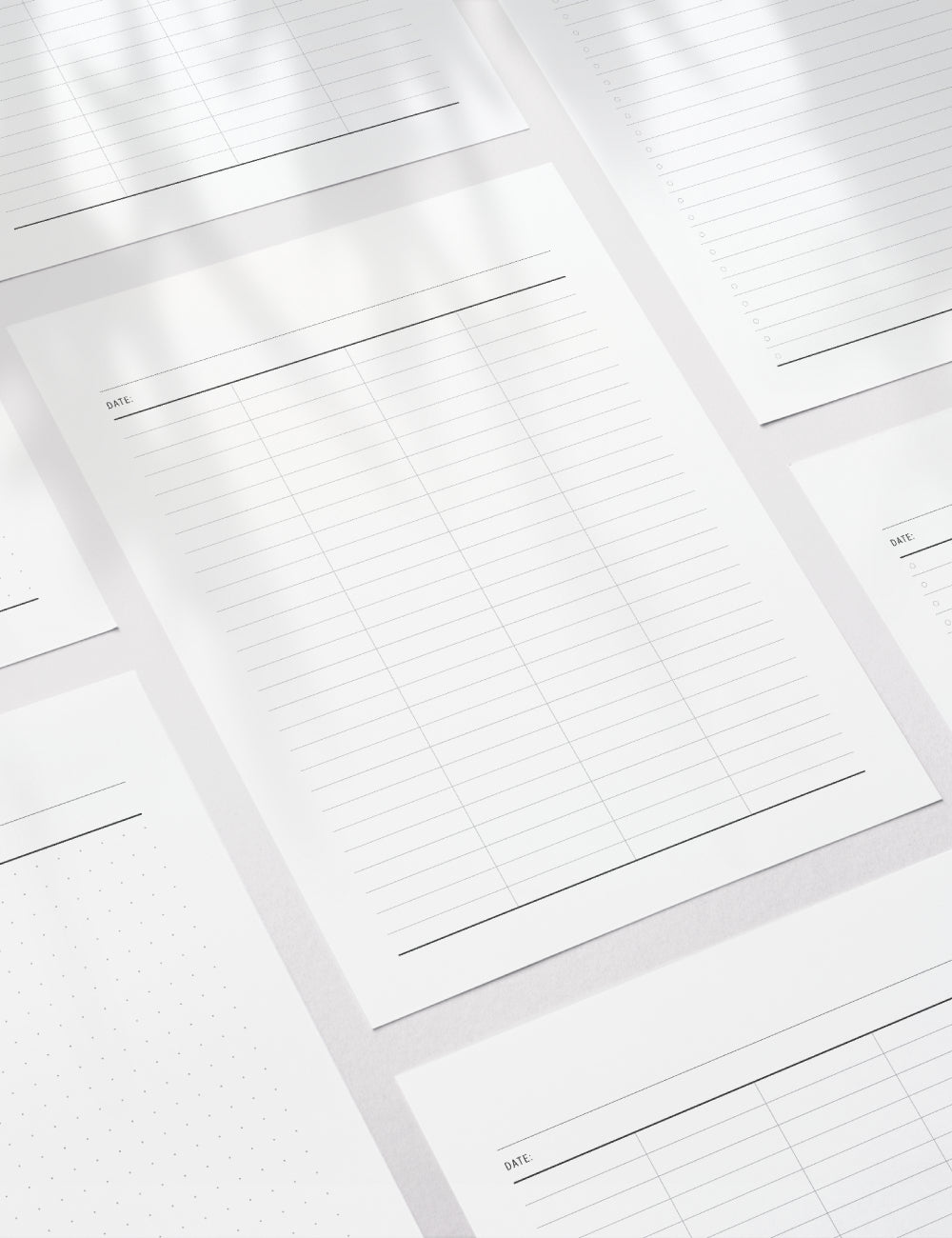Printable Notes, Lists, Tables | Printable Planner Essentials | A4 | A5 | US Letter | Printable Planner Pages | Minimal Aesthetic | Clean Design | PDF + JPEG | PAPER MOON Art & Design